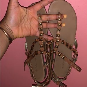 Brown and Gold Sandals (BCBG)